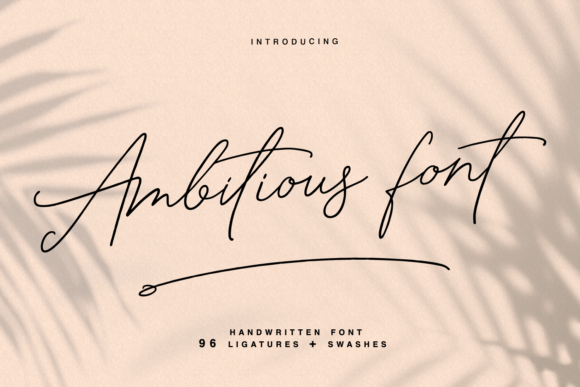 Ambitious: A Thin Cursive Script Font for Elegant Editorial Design