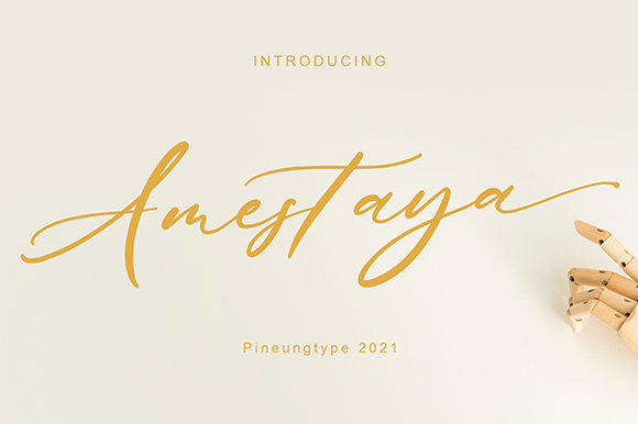Amestaya Script Handwritten Font for Romantic Branding