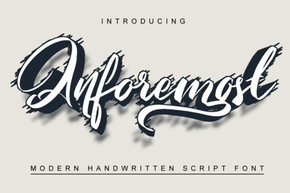 Anforemost: A Modern Handwritten Script Font for Romantic Branding