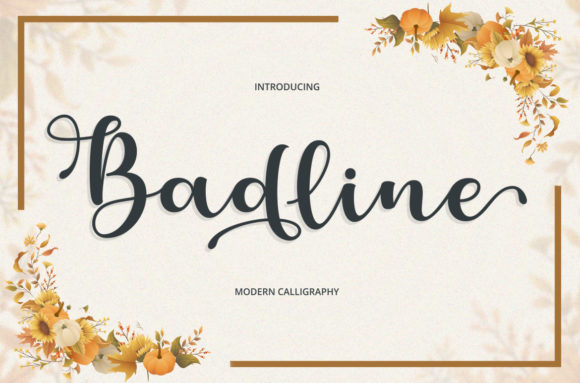 Badline: An Elegant Script Font for Editorial Design
