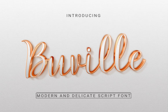 Buville Typeface Review: Elegant Script for Editorial Design