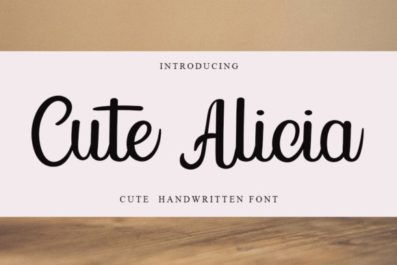 Cute Alicia: The Elegant Script Font for Polished Brand Identity