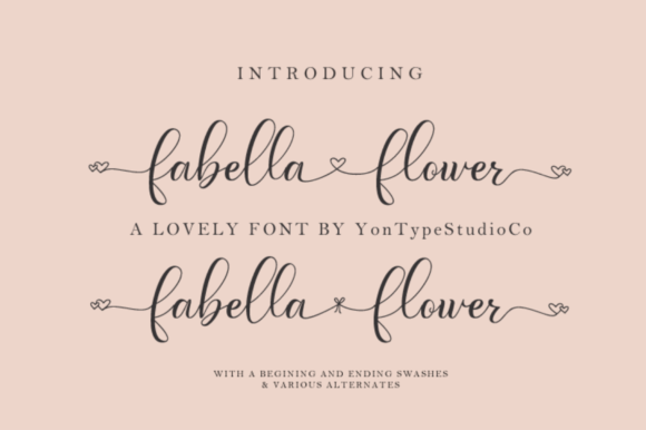 Fabella Flower: The Script Font for Romantic Brand Identity