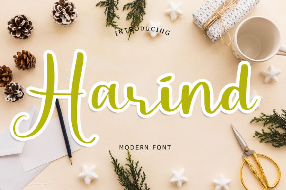 Harind Script Font for Boutique Branding and Logo Design