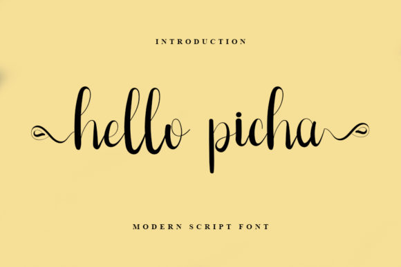Hello Picha: A Clean Script Handwritten Font for Editorial Design
