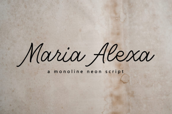 Maria Alexa Script Font Review for Campaign Design