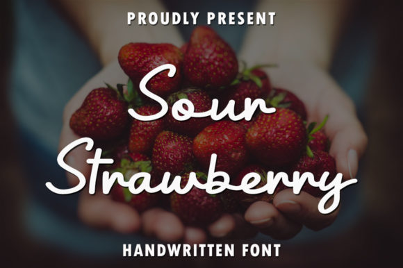 Sour Strawberry Font for Handmade Brand Identity