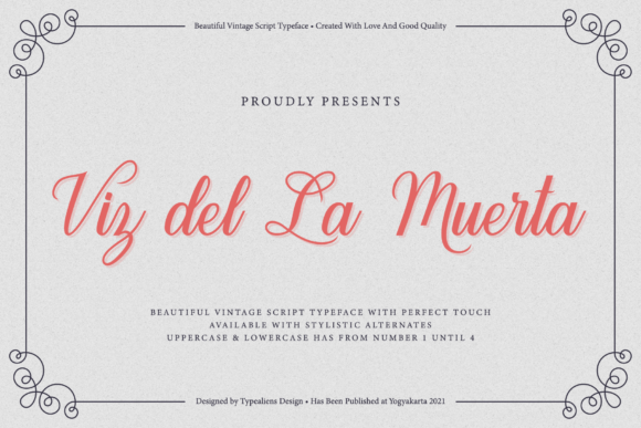 Viz Del La Muerta: The Script Font for Elegant Campaign Visuals